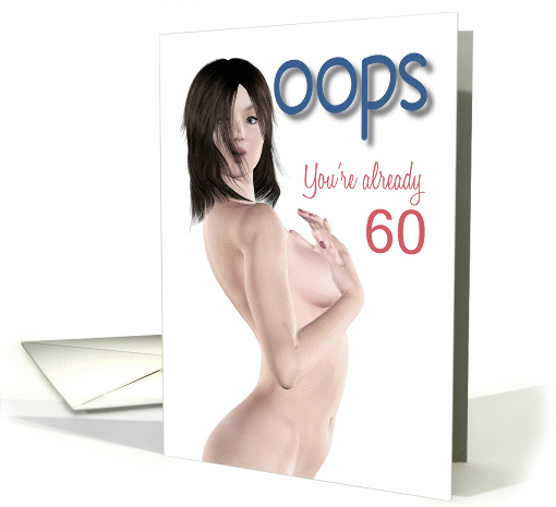 60th Oops Sexy Pin Up Birthday card (1233744)