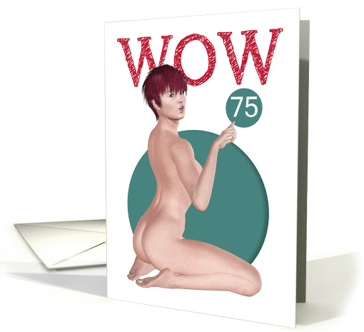 75th Wow Sexy Pin Up Birthday card (1233820)