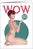 60th Wow Sexy Pin Up Birthday card