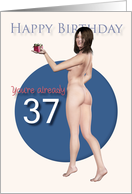 37th Sexy Pin Up Birthday card