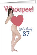 87th Whoopee Sexy Pin Up Birthday card