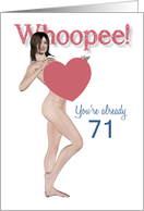 71st Whoopee Sexy Pin Up Birthday card