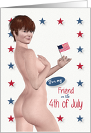 Naughty Pin Up for Friend 4th of July card