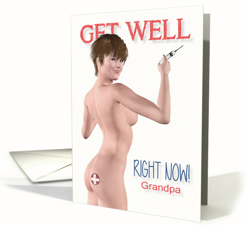 Naughty Get Well for Grandpa card (1247296)