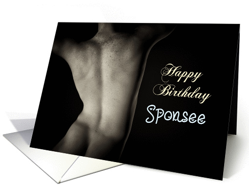 Sexy Man Back for Sponsee Birthday card (1255280)