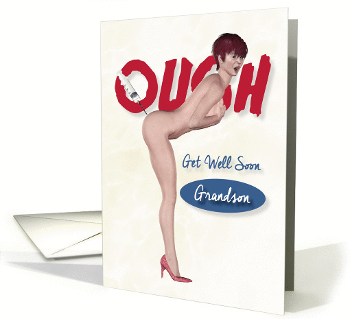 Ough Pin Up to Get Well Grandson card (1261326)