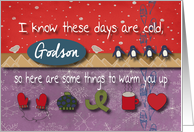 To Warm Up during Cold days for Godson card