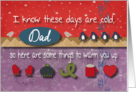 To Warm Up during Cold days for Dad card