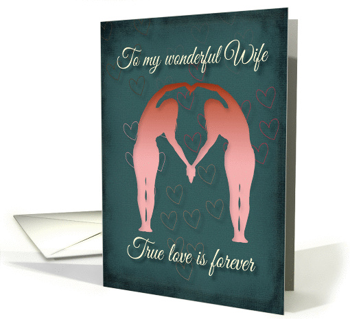 Women forming a heart Lesbian Wife card (1325762)