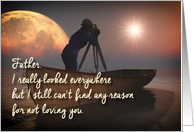 Father Fantasy Looking Everywhere Moon Stars Father’s Day card