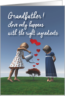 Grandfather Girls giving the right ingredients to love Valentine card
