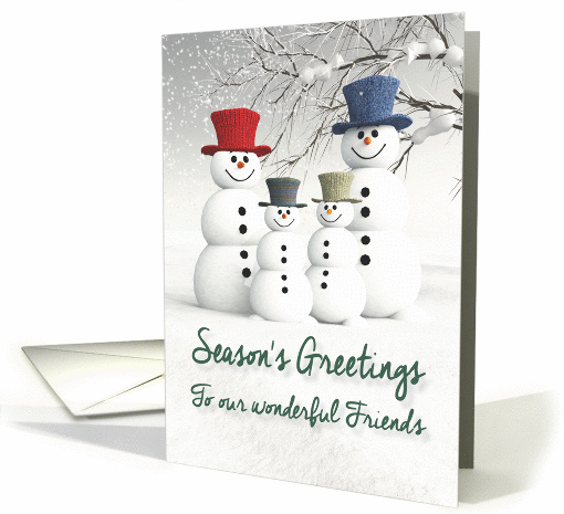 Friends Fantasy Family of Snowmen card (1388266)