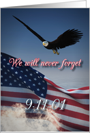 We Will Never Forget September 11 Patriot Day card