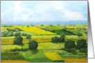 Blank Note Card - Green and Yellow Fields card