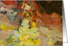 Blank Note Card -Red, Yellow Abstract Painting card