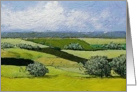Blank Note Card -Clouds in the sky over farm fields card