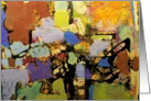 All Occasion Blank Note Card - Colorful Abstract in Green and Browns card