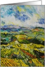 Blank Note Card - Vineyards and Clouds card