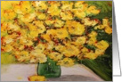 Valentine Day - Yellow Flowers on table card