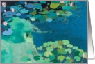 Blue and Green on Blue - Blank Card