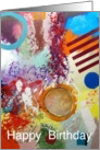 Warm Geo Abstract - Happy Birthday Card