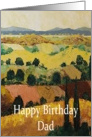 Vineyard & Mountains - Happy Birthday Card for Dad card