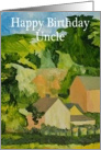 Farm and Hill - Happy Birthday Card for Uncle card
