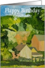 Farm and Hill - Happy Birthday Card for Grandfather card