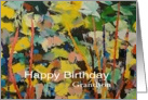 Abstract Landscape - Happy Birthday Card for Grandson card