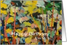 Abstract Landscape - Happy Birthday Card for Uncle card
