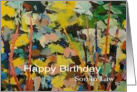 Abstract Landscape - Happy Birthday Card for Son in Law card