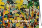 Abstract Landscape - Happy Birthday Card for Father card
