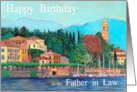 A small village on Lake Como Italy - Happy Birthday Father in Law card