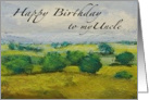 Landscape with trees - Happy Birthday Uncle card