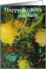 Original Floral Abstract Painting - Happy Birthday Aunt card