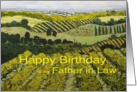 Vineyards & Fields Landscape- Happy Birthday Father in Law card