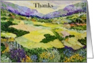 Thank You - Landscape with wildflowers card