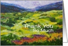 Thank You - Landscape Mountain with wildflowers card