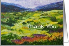 Thank You - Landscape Mountain with wildflowers card