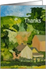 Thanks Blank Card - Home and Barn Landscape card