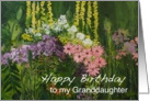 Mixed Flowers in a Garden - Happy Birthday Granddaughter card