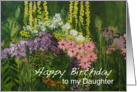 Mixed Flowers in a Garden - Happy Birthday Daughter card