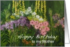 Mixed Flowers in a Garden - Happy Birthday Mother card