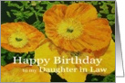 Large Orange Poppies - Happy Birthday Daughter in Law card