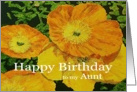 Large Orange Poppies - Happy Birthday Aunt card