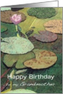 Happy Birthday Grandmother -Pink Water Lily & Pods card