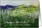 Happy Birthday Great Aunt - Landscape with Wildflowers card