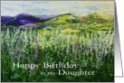 Happy Birthday Daughter - Landscape with Wildflowers card