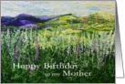 Happy Birthday Mother - Landscape with Wildflowers card