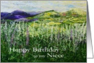 Happy Birthday Niece - Landscape with Wildflowers card